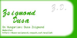 zsigmond dusa business card